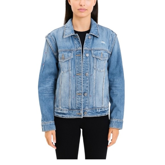 Joie Vintage-inspired Demanda Distressed Denim Jacket size small - Picture 1 of 8